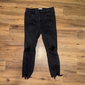 Abercrombie Woman’s High Rise Super Skinny Ankle Black Jean